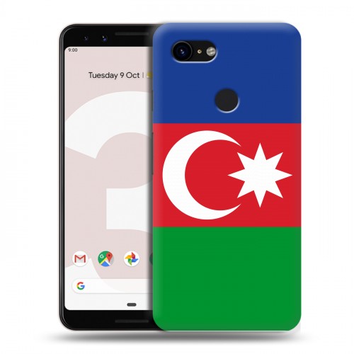 Дизайнерский пластиковый чехол для Google Pixel 3 Флаг Азербайджана