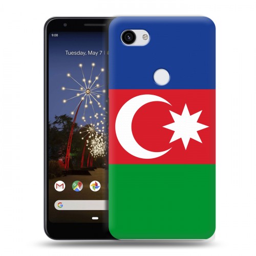 Дизайнерский пластиковый чехол для Google Pixel 3a XL Флаг Азербайджана