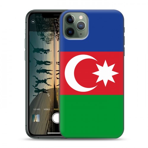Дизайнерский пластиковый чехол для Iphone 11 Pro Флаг Азербайджана