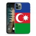Дизайнерский пластиковый чехол для Iphone 11 Pro Max Флаг Азербайджана
