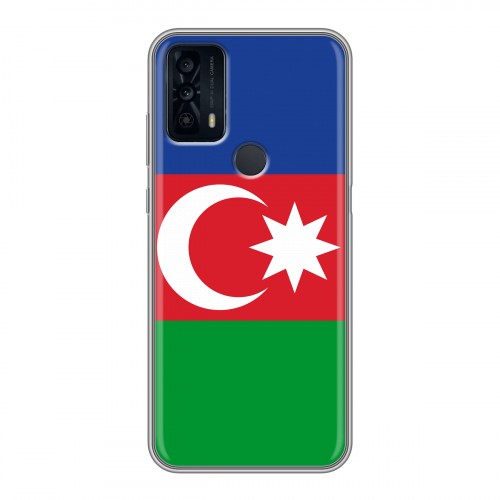 Дизайнерский пластиковый чехол для TCL 20B Флаг Азербайджана