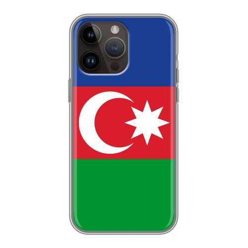 Дизайнерский силиконовый чехол для Iphone 14 Pro Max Флаг Азербайджана