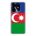 Дизайнерский силиконовый с усиленными углами чехол для Tecno Spark 10 Pro Флаг Азербайджана