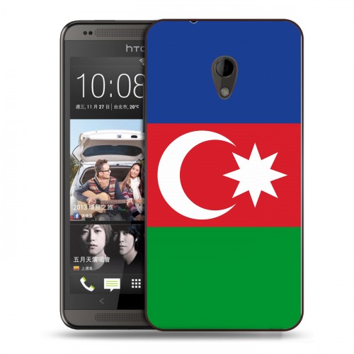 Дизайнерский пластиковый чехол для HTC Desire 700 Флаг Азербайджана