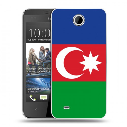 Дизайнерский силиконовый чехол для HTC Desire 300 Флаг Азербайджана