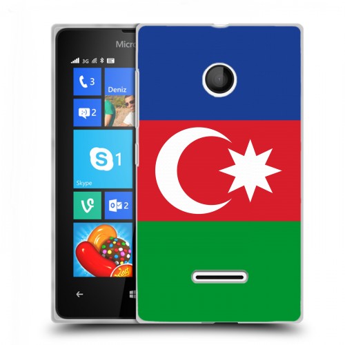 Дизайнерский пластиковый чехол для Microsoft Lumia 435 Флаг Азербайджана