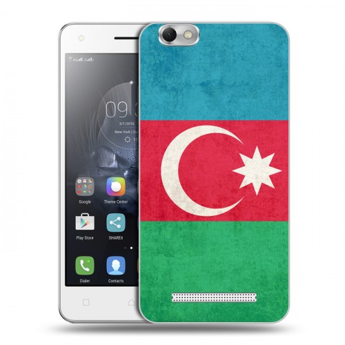 Дизайнерский силиконовый чехол для Lenovo Vibe C Флаг Азербайджана