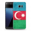 Дизайнерский пластиковый чехол для Samsung Galaxy Note 7 Флаг Азербайджана