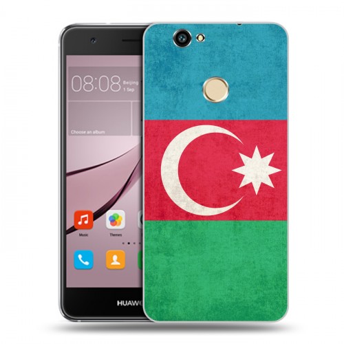 Дизайнерский силиконовый с усиленными углами чехол для Huawei Nova Флаг Азербайджана