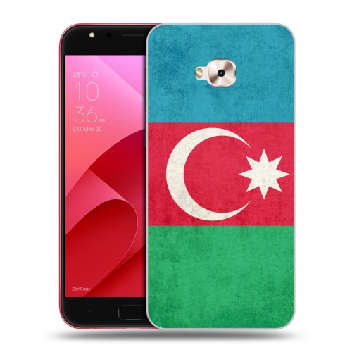Дизайнерский пластиковый чехол для ASUS ZenFone 4 Selfie Pro Флаг Азербайджана