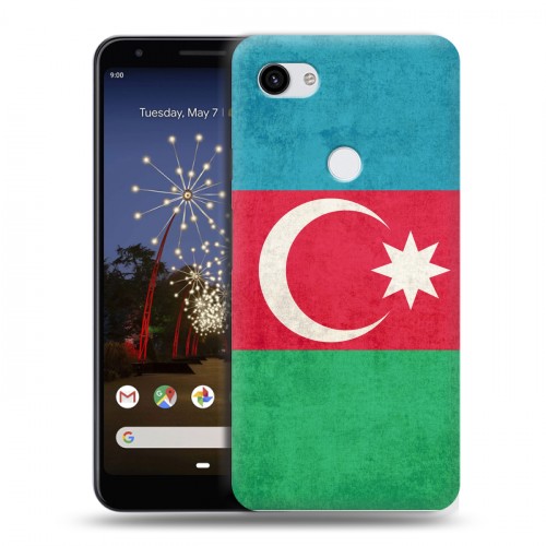 Дизайнерский пластиковый чехол для Google Pixel 3a XL Флаг Азербайджана