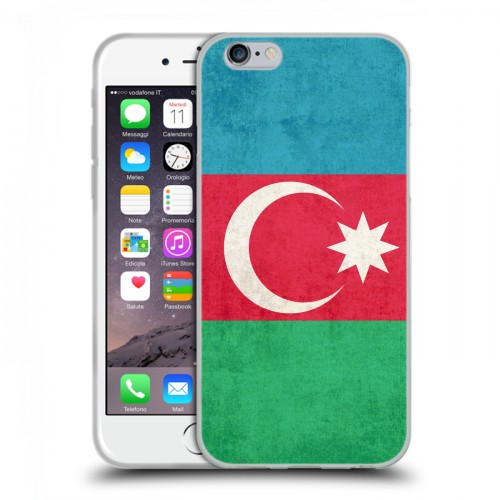 Дизайнерский пластиковый чехол для Iphone 6/6s Флаг Азербайджана