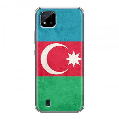 Дизайнерский пластиковый чехол для Realme C20 Флаг Азербайджана