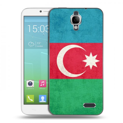 Дизайнерский силиконовый чехол для Alcatel One Touch Idol Флаг Азербайджана