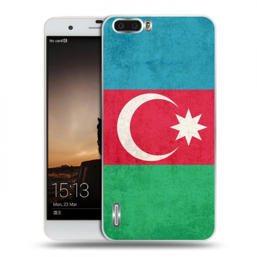 Дизайнерский пластиковый чехол для Huawei Honor 6 Plus Флаг Азербайджана