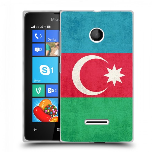 Дизайнерский пластиковый чехол для Microsoft Lumia 435 Флаг Азербайджана