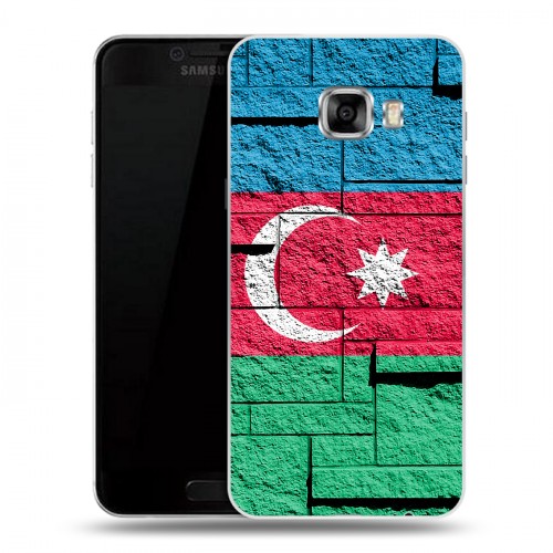 Дизайнерский пластиковый чехол для Samsung Galaxy C5 Флаг Азербайджана