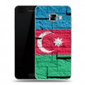 Дизайнерский пластиковый чехол для Samsung Galaxy C7 Флаг Азербайджана