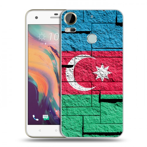 Дизайнерский пластиковый чехол для HTC Desire 10 Pro Флаг Азербайджана