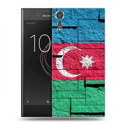 Дизайнерский пластиковый чехол для Sony Xperia XZs Флаг Азербайджана