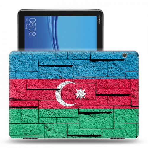 Дизайнерский силиконовый чехол для Huawei MediaPad T5 Флаг Азербайджана
