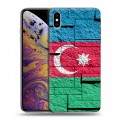 Дизайнерский силиконовый чехол для Iphone Xs Max Флаг Азербайджана