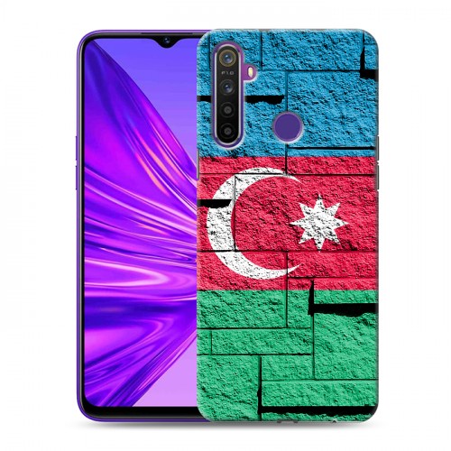 Дизайнерский силиконовый чехол для Realme 5 Флаг Азербайджана