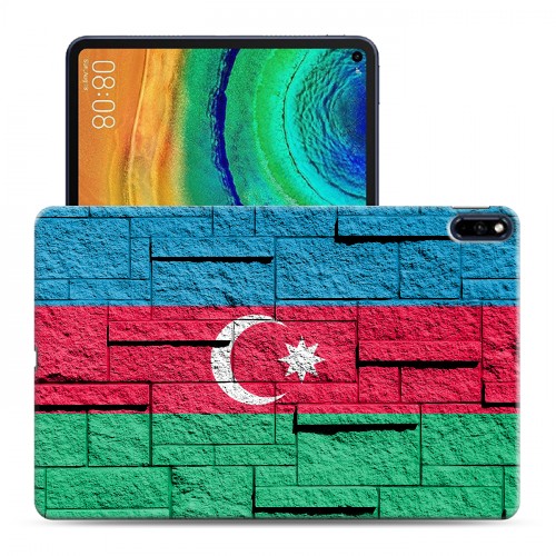 Дизайнерский силиконовый с усиленными углами чехол для Huawei MatePad Pro Флаг Азербайджана