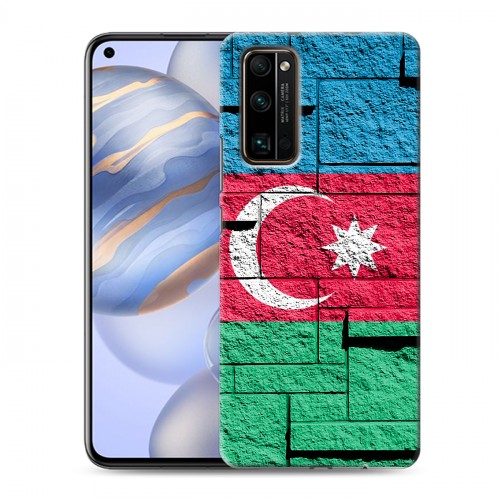 Дизайнерский силиконовый с усиленными углами чехол для Huawei Honor 30 Флаг Азербайджана