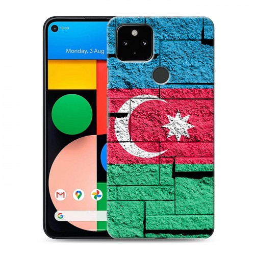 Дизайнерский силиконовый чехол для Google Pixel 4a 5G Флаг Азербайджана