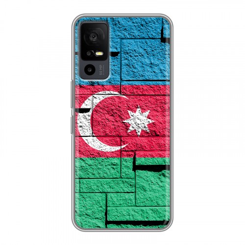 Дизайнерский пластиковый чехол для TCL 40R 5G Флаг Азербайджана