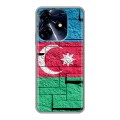 Дизайнерский пластиковый чехол для Tecno Spark 10 Pro Флаг Азербайджана