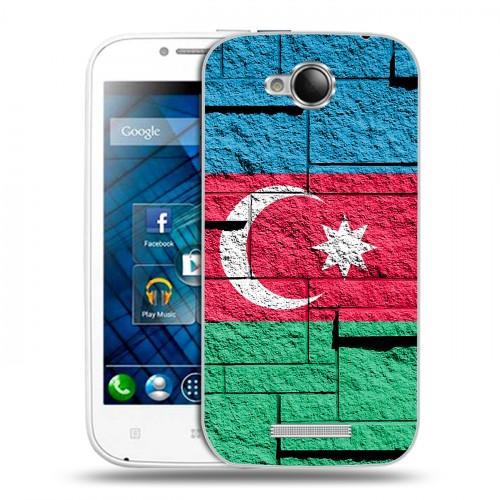 Дизайнерский пластиковый чехол для Lenovo A706 Флаг Азербайджана