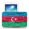 Дизайнерский силиконовый чехол для Samsung Galaxy Tab 3 Lite Флаг Азербайджана