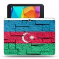 Дизайнерский силиконовый чехол для Samsung Galaxy Tab 4 10.1 Флаг Азербайджана