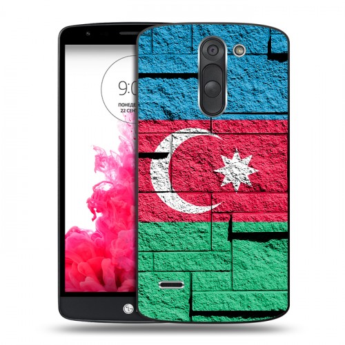 Дизайнерский пластиковый чехол для LG G3 Stylus Флаг Азербайджана