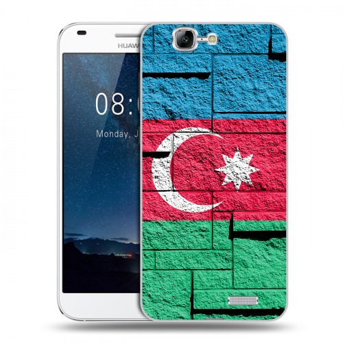 Дизайнерский пластиковый чехол для Huawei Ascend G7 Флаг Азербайджана