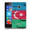 Дизайнерский пластиковый чехол для Microsoft Lumia 435 Флаг Азербайджана