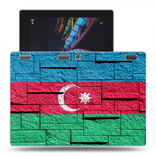 Дизайнерский силиконовый чехол для Lenovo Tab 2 A10 Флаг Азербайджана