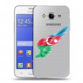 Полупрозрачный дизайнерский пластиковый чехол для Samsung Galaxy J7 Флаг Азербайджана
