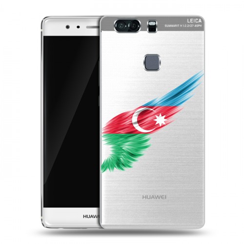 Полупрозрачный дизайнерский пластиковый чехол для Huawei P9 Plus Флаг Азербайджана