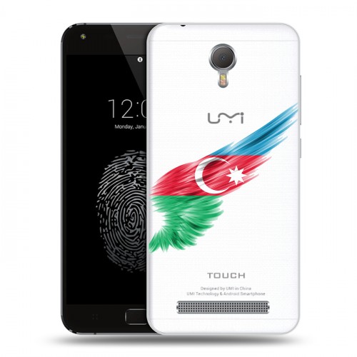 Полупрозрачный дизайнерский пластиковый чехол для Umi Touch Флаг Азербайджана