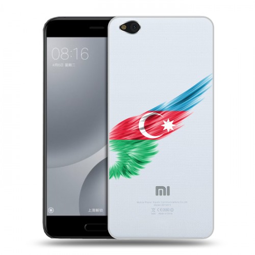 Полупрозрачный дизайнерский пластиковый чехол для Xiaomi Mi5C Флаг Азербайджана