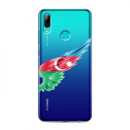 Полупрозрачный дизайнерский пластиковый чехол для Huawei P Smart (2019) Флаг Азербайджана