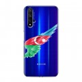 Полупрозрачный дизайнерский пластиковый чехол для Huawei Honor 20 Флаг Азербайджана