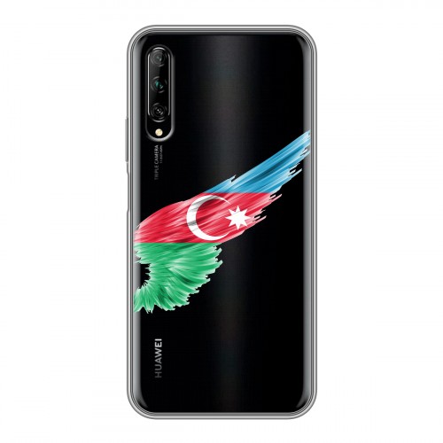 Полупрозрачный дизайнерский силиконовый чехол для Huawei Y9s Флаг Азербайджана