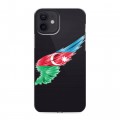 Полупрозрачный дизайнерский силиконовый чехол для Iphone 12 Флаг Азербайджана