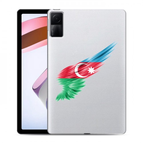 Полупрозрачный дизайнерский силиконовый чехол для Xiaomi RedMi Pad Флаг Азербайджана