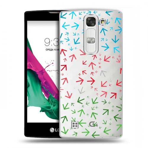 Полупрозрачный дизайнерский пластиковый чехол для LG G4c Флаг Азербайджана