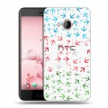 Полупрозрачный дизайнерский пластиковый чехол для HTC U Play Флаг Азербайджана
